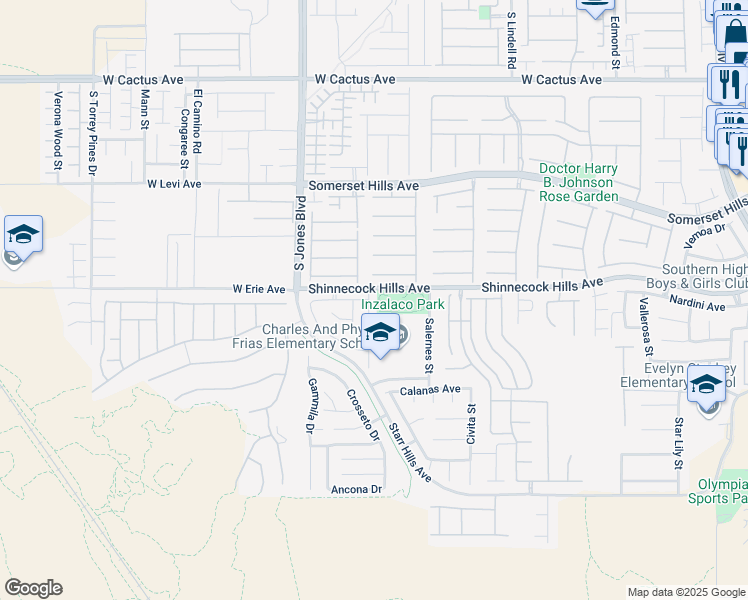 map of restaurants, bars, coffee shops, grocery stores, and more near 10918 Lampione Street in Las Vegas