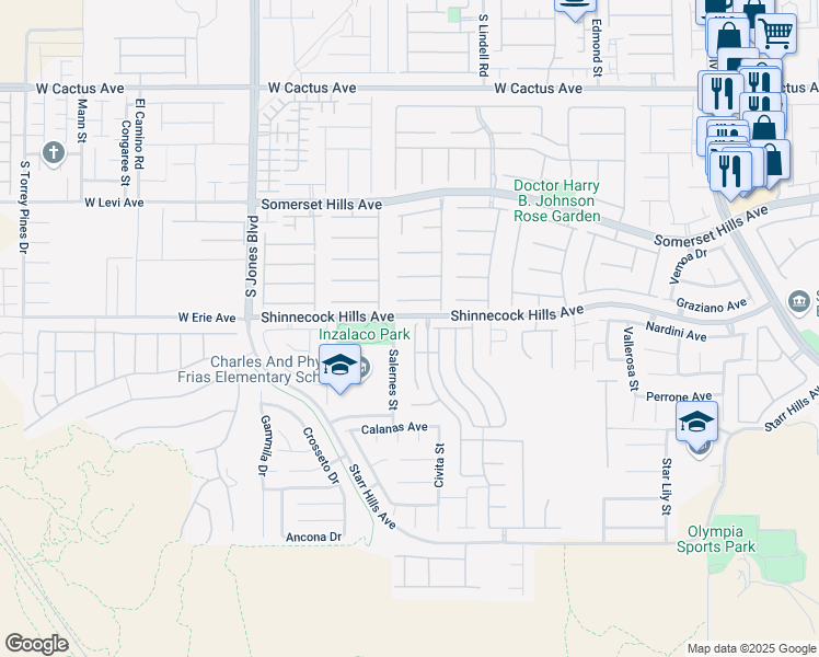 map of restaurants, bars, coffee shops, grocery stores, and more near 10931 Saint Rafael Street in Las Vegas