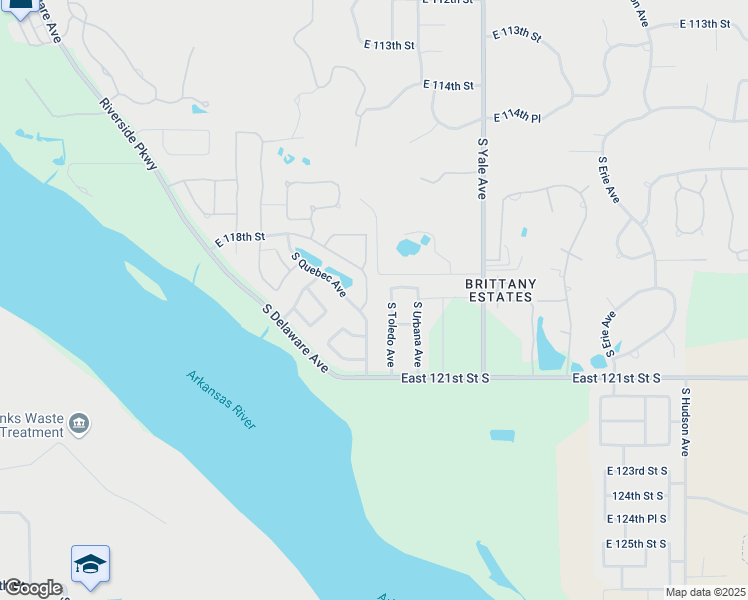 map of restaurants, bars, coffee shops, grocery stores, and more near 11817 South Sandusky Avenue in Tulsa