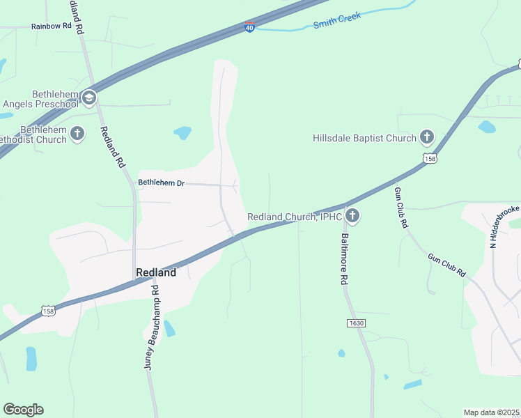 map of restaurants, bars, coffee shops, grocery stores, and more near 4561 U.S. 158 in Advance