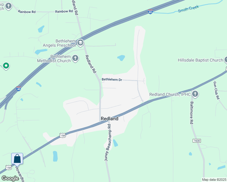 map of restaurants, bars, coffee shops, grocery stores, and more near 144 Parsonage Drive in Advance