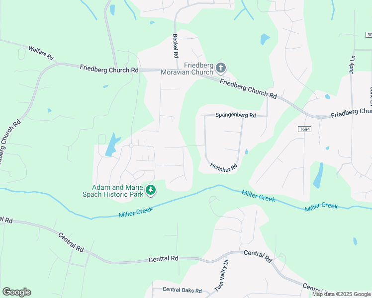 map of restaurants, bars, coffee shops, grocery stores, and more near 191 Reuter Way in Winston-Salem