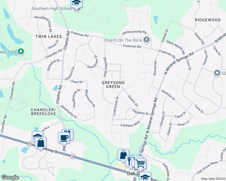map of restaurants, bars, coffee shops, grocery stores, and more near 4 Evanwald Court in Durham
