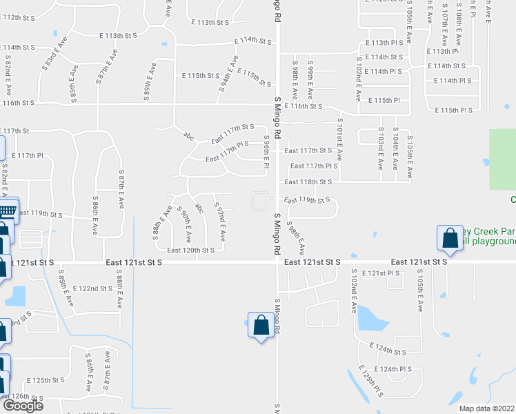 map of restaurants, bars, coffee shops, grocery stores, and more near 13201 South 96th East Avenue in Bixby