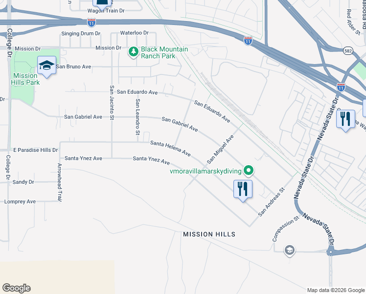 map of restaurants, bars, coffee shops, grocery stores, and more near 1008 Santa Helena Avenue in Henderson