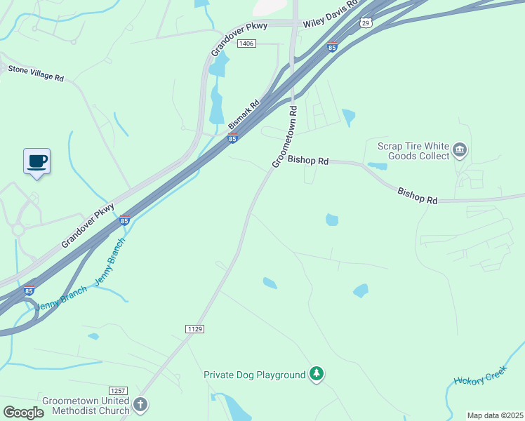 map of restaurants, bars, coffee shops, grocery stores, and more near 4807 Winford Road in Greensboro