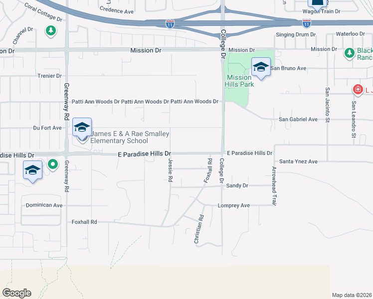 map of restaurants, bars, coffee shops, grocery stores, and more near 430 East Paradise Hills Drive in Henderson