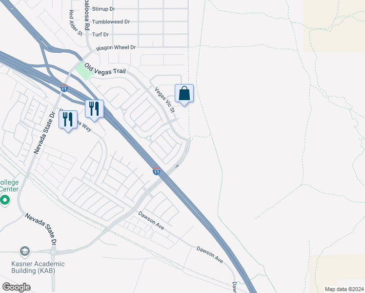 map of restaurants, bars, coffee shops, grocery stores, and more near 1654 Lefty Garcia Way in Henderson