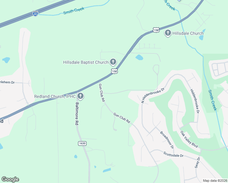 map of restaurants, bars, coffee shops, grocery stores, and more near 169 Gun Club Road in Advance