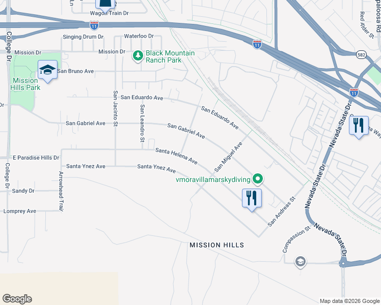 map of restaurants, bars, coffee shops, grocery stores, and more near 1008 Santa Helena Avenue in Henderson