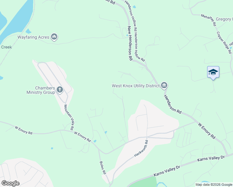 map of restaurants, bars, coffee shops, grocery stores, and more near 3735 Deer Valley Way in Knoxville