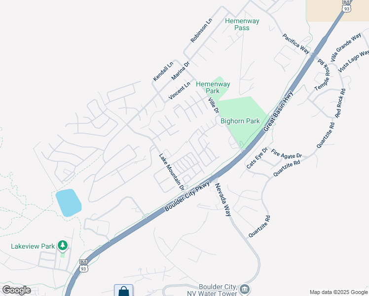 map of restaurants, bars, coffee shops, grocery stores, and more near 691 Florence Drive in Boulder City