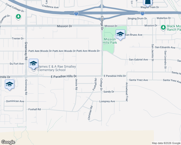 map of restaurants, bars, coffee shops, grocery stores, and more near 460 East Paradise Hills Drive in Henderson