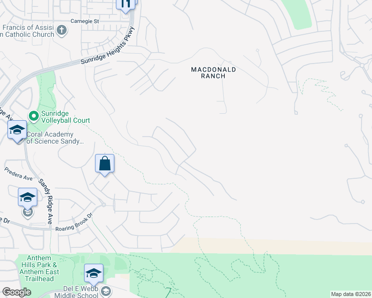 map of restaurants, bars, coffee shops, grocery stores, and more near 2092 Havensight Lane in Henderson