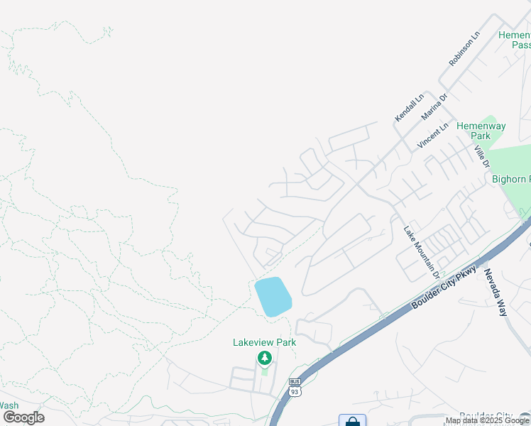 map of restaurants, bars, coffee shops, grocery stores, and more near 591 Lake Superior Lane in Boulder City