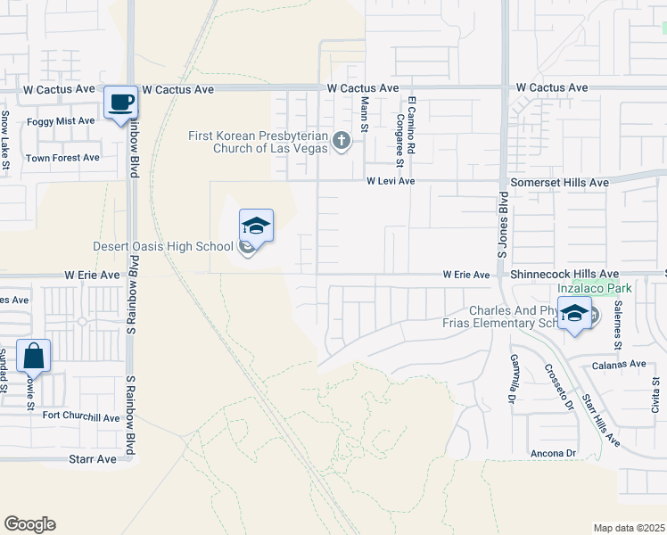 map of restaurants, bars, coffee shops, grocery stores, and more near 6473 Cape Canyon Court in Las Vegas