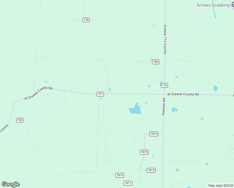 map of restaurants, bars, coffee shops, grocery stores, and more near West Greene County Road in Greene County