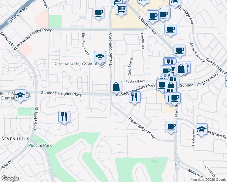 map of restaurants, bars, coffee shops, grocery stores, and more near 1033 Mocha Mattari Street in Henderson