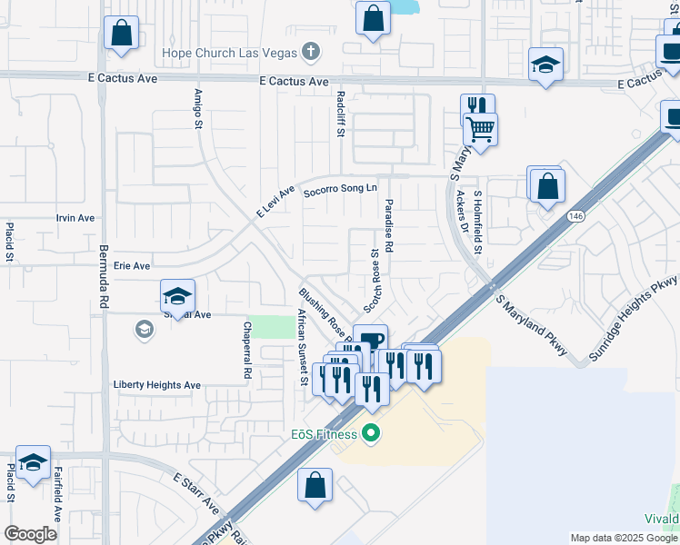 map of restaurants, bars, coffee shops, grocery stores, and more near 928 Sequoia Ruby Court in Henderson
