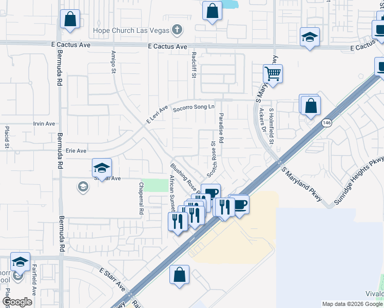 map of restaurants, bars, coffee shops, grocery stores, and more near 858 Trout Stream Court in Henderson