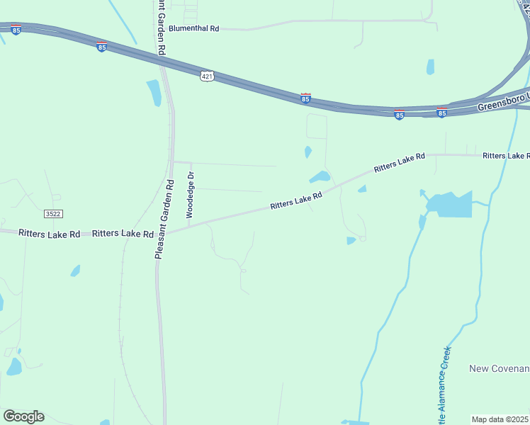 map of restaurants, bars, coffee shops, grocery stores, and more near 1012 Ritters Lake Road in Greensboro