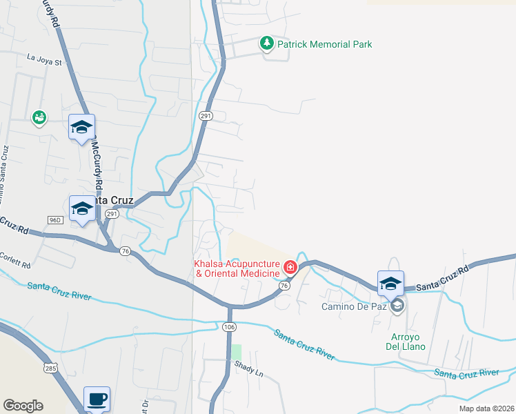 map of restaurants, bars, coffee shops, grocery stores, and more near 1860 Los Lujans Road in Santa Cruz
