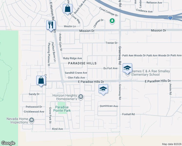map of restaurants, bars, coffee shops, grocery stores, and more near 1069 Noble Isle Street in Henderson