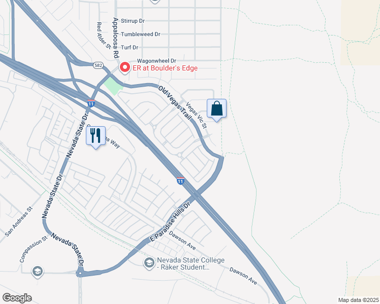 map of restaurants, bars, coffee shops, grocery stores, and more near 1632 Clint Canyon Drive in Henderson