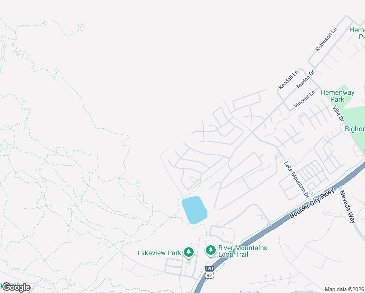 map of restaurants, bars, coffee shops, grocery stores, and more near 579 Lake Superior Lane in Boulder City