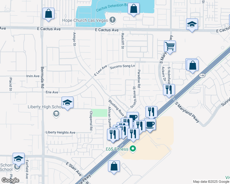 map of restaurants, bars, coffee shops, grocery stores, and more near 843 Trout Stream Court in Henderson