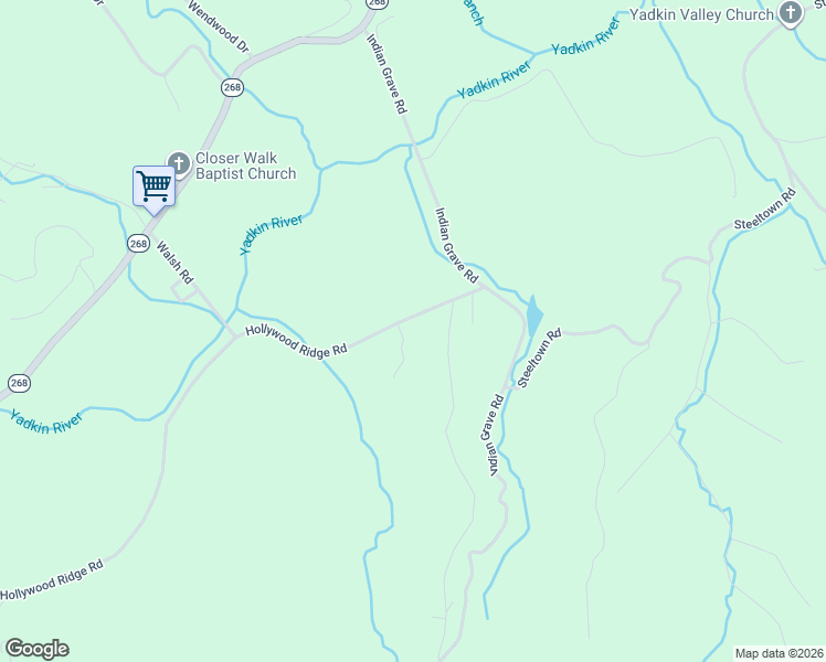 map of restaurants, bars, coffee shops, grocery stores, and more near 3944 Hollywood Ridge Road in Lenoir