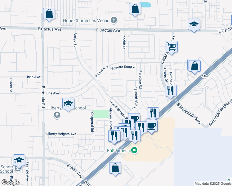 map of restaurants, bars, coffee shops, grocery stores, and more near 858 Trout Stream Court in Henderson