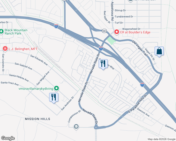map of restaurants, bars, coffee shops, grocery stores, and more near in Henderson