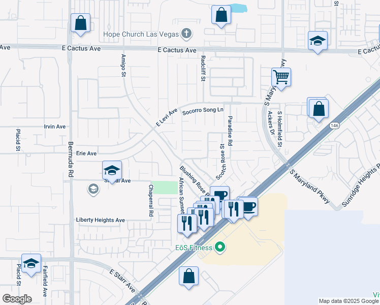 map of restaurants, bars, coffee shops, grocery stores, and more near 858 Trout Stream Court in Henderson