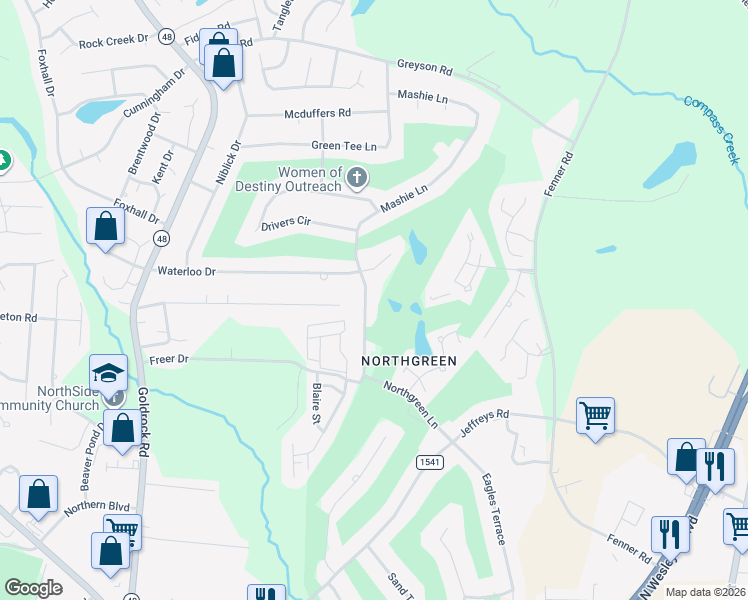 map of restaurants, bars, coffee shops, grocery stores, and more near 937 Mashie Lane in Rocky Mount