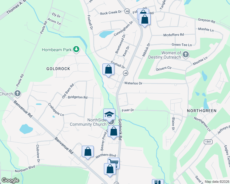 map of restaurants, bars, coffee shops, grocery stores, and more near 920 South Hornbeam Drive in Rocky Mount