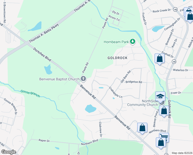 map of restaurants, bars, coffee shops, grocery stores, and more near 1609 Greys Mill Road in Rocky Mount