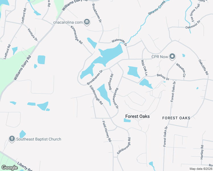 map of restaurants, bars, coffee shops, grocery stores, and more near 4611 Bentford Road in Greensboro