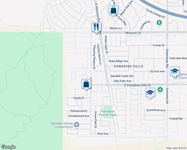 map of restaurants, bars, coffee shops, grocery stores, and more near 1069 Pleasing Plateau Street in Henderson