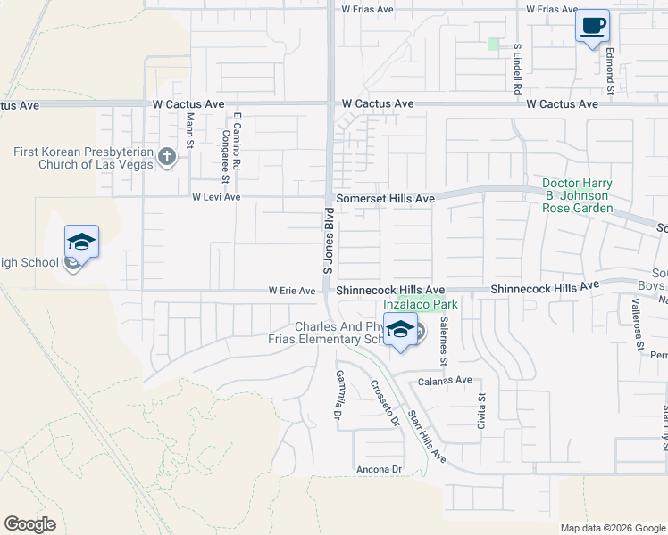 map of restaurants, bars, coffee shops, grocery stores, and more near 10855 Vestone Street in Las Vegas