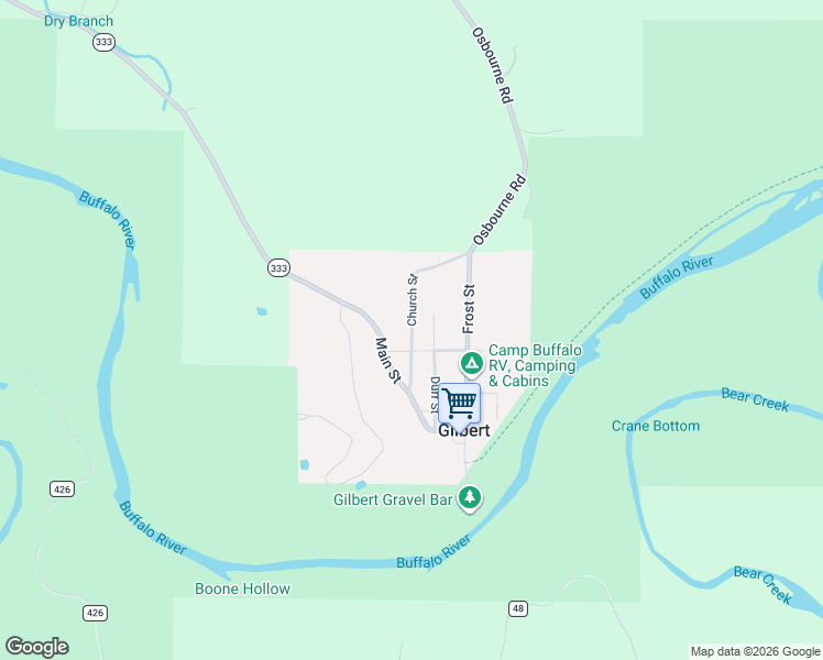 map of restaurants, bars, coffee shops, grocery stores, and more near Church Street in Gilbert
