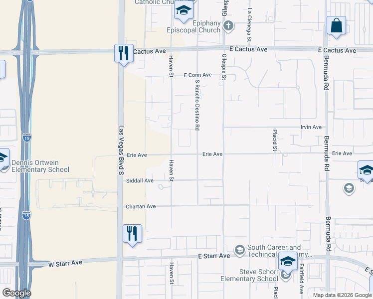 map of restaurants, bars, coffee shops, grocery stores, and more near 135 Shaded Up Avenue in Las Vegas