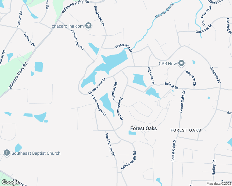map of restaurants, bars, coffee shops, grocery stores, and more near 4611 Bentford Road in Greensboro