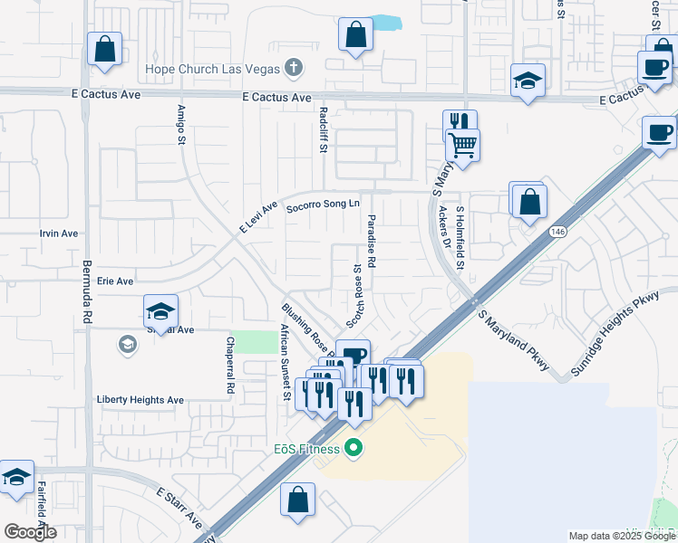 map of restaurants, bars, coffee shops, grocery stores, and more near 928 Sequoia Ruby Court in Henderson