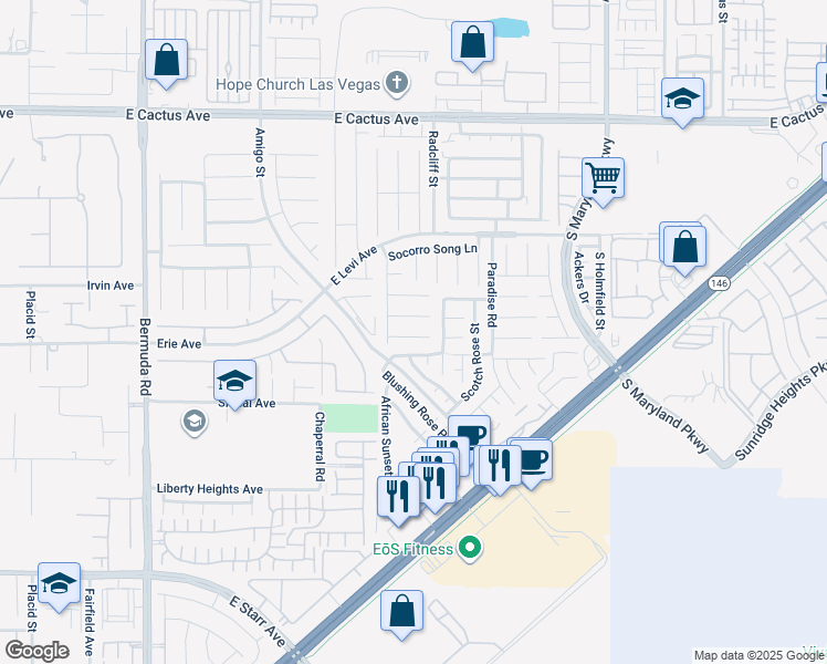 map of restaurants, bars, coffee shops, grocery stores, and more near 858 Trout Stream Court in Henderson