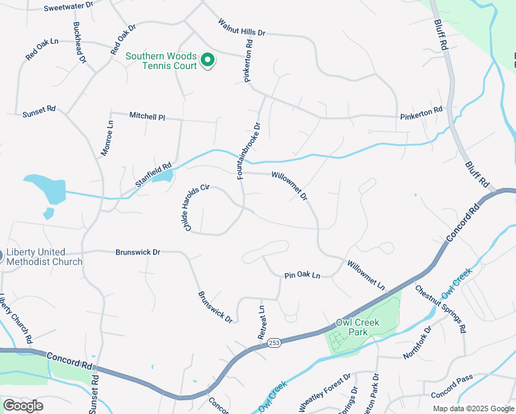 map of restaurants, bars, coffee shops, grocery stores, and more near 401 Childe Harolds Lane in Brentwood