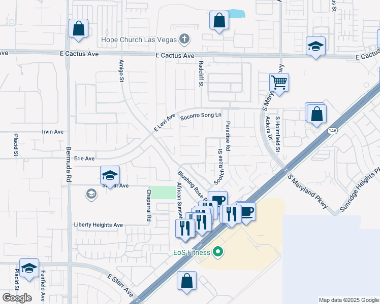 map of restaurants, bars, coffee shops, grocery stores, and more near 858 Trout Stream Court in Henderson