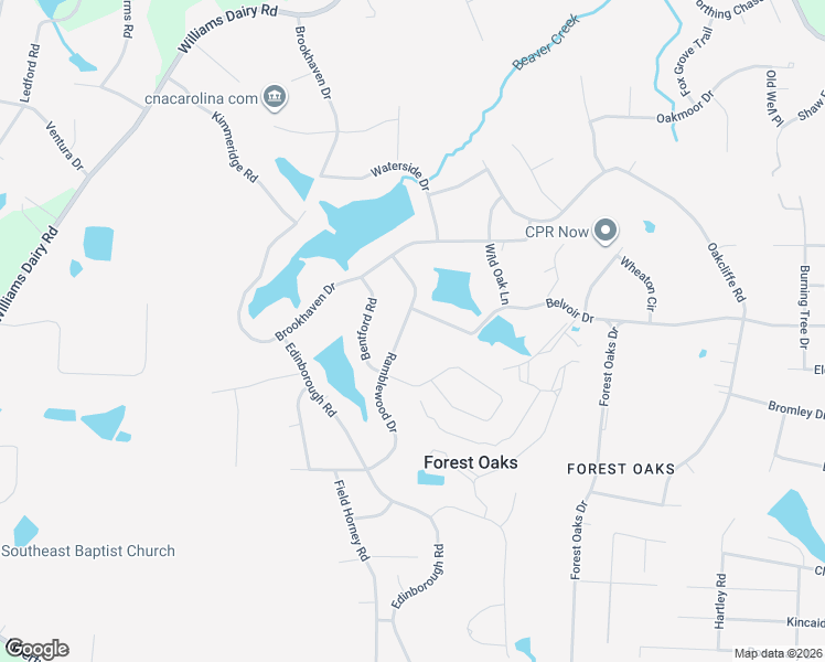 map of restaurants, bars, coffee shops, grocery stores, and more near 4603 Ramblewood Drive in Greensboro