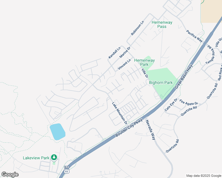 map of restaurants, bars, coffee shops, grocery stores, and more near 444 Enterprise Court in Boulder City