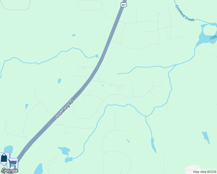 map of restaurants, bars, coffee shops, grocery stores, and more near 60 Green Bark Drive in Youngsville